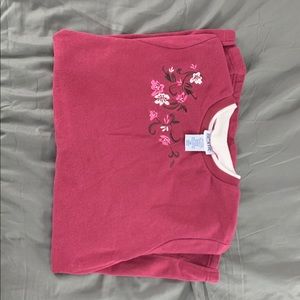 Vintage Long Sleeve with Flower Embroidery